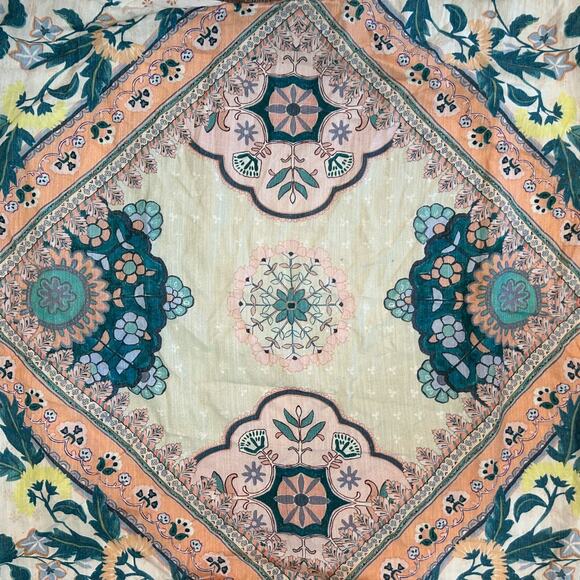 Anthropologie Euro Sham Square "Treven" Design Organic Cotton 26" Pillow‎ Case - Picture 2 of 4